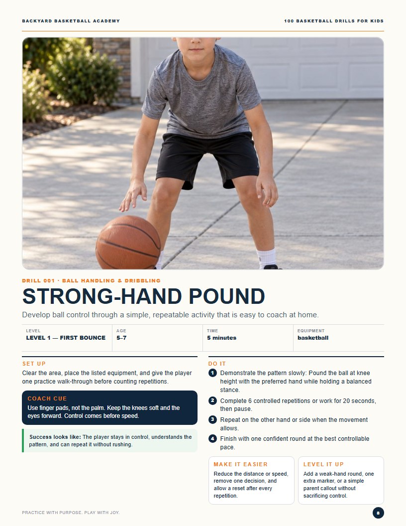 Real dribbling drill page